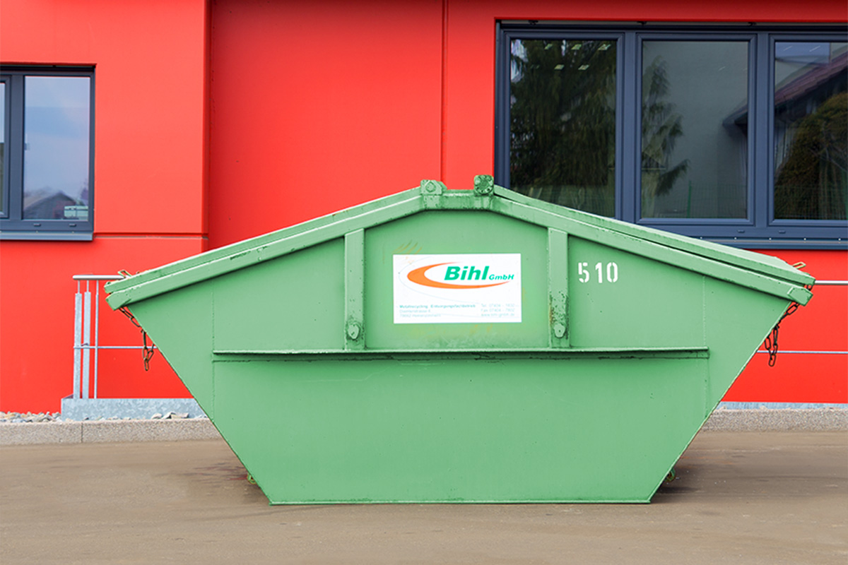Absetzcontainer, 10 Kubikmeter mit Deckel
