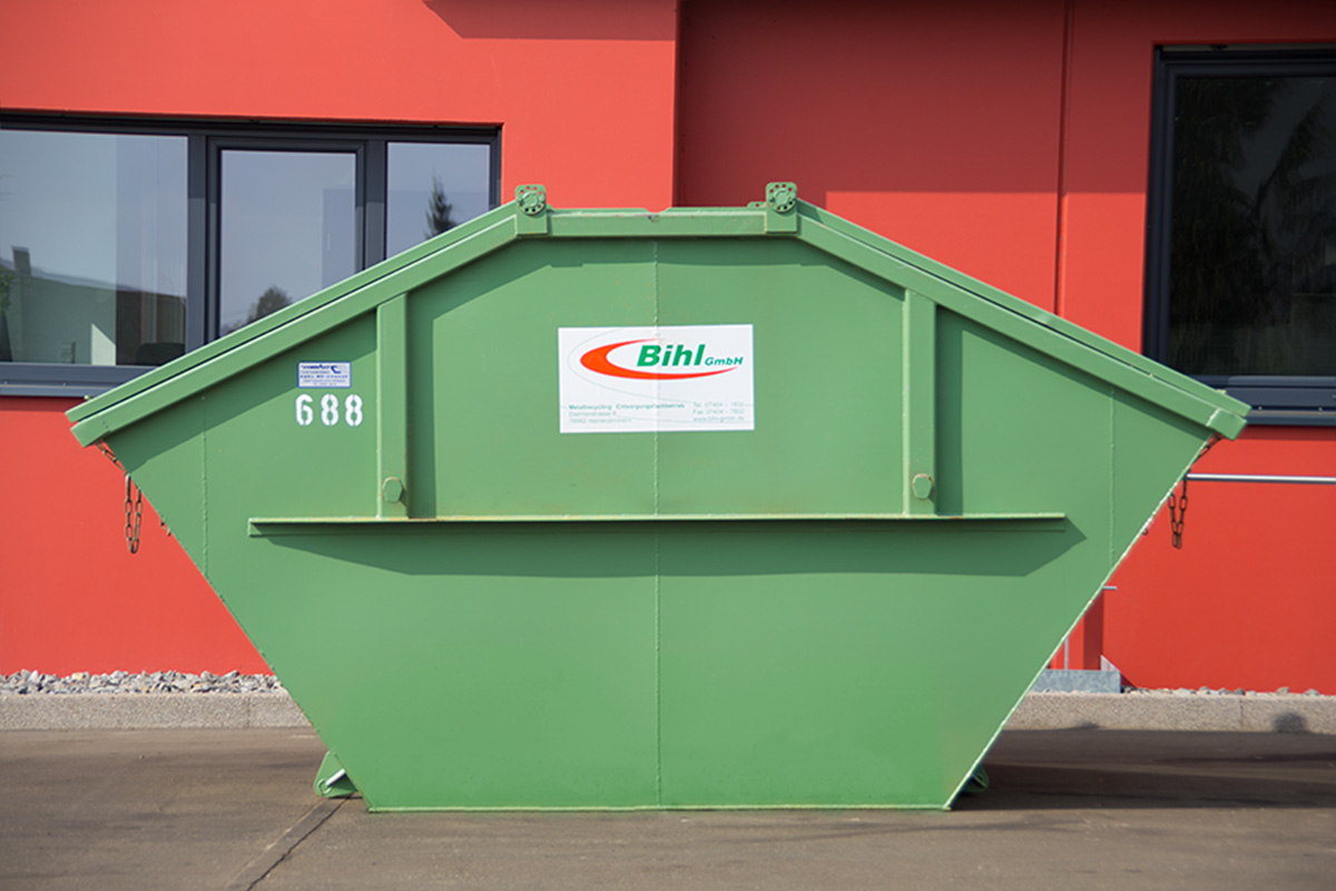 Absetzcontainer, 10 Kubikmeter mit Deckel
