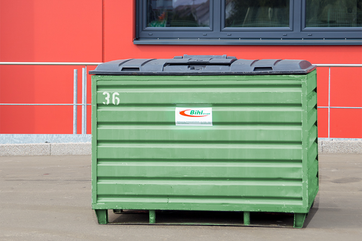 Boxencontainer, 2,2 Kubikmeter mit Deckel