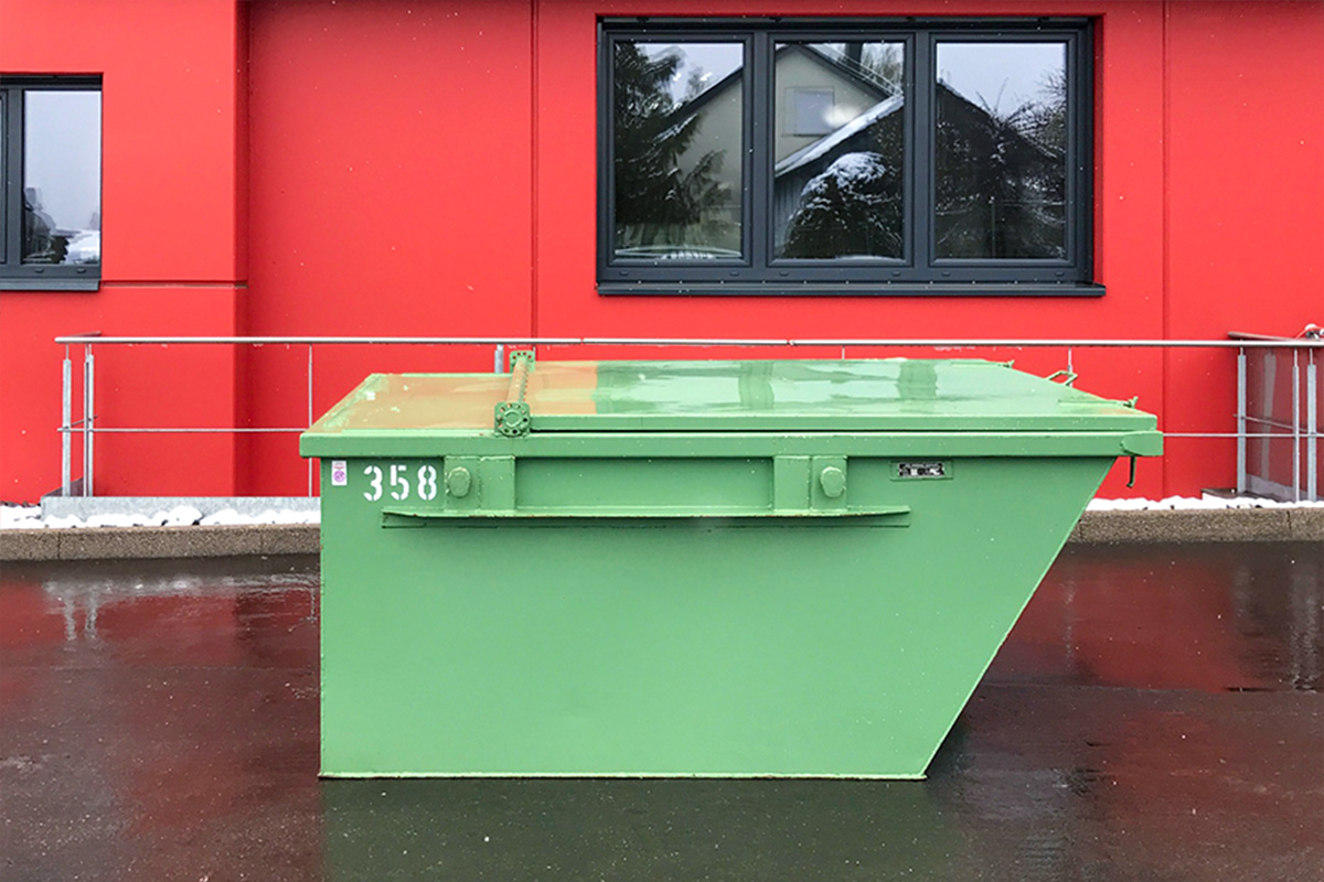 Absetzcontainer, 3 Kubikmeter mit Deckel